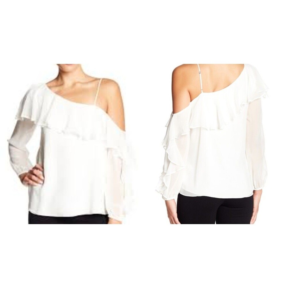 Haute Hippie Women's One Wish Ruffled Off-the-shoulder Top XS NWT 345.00